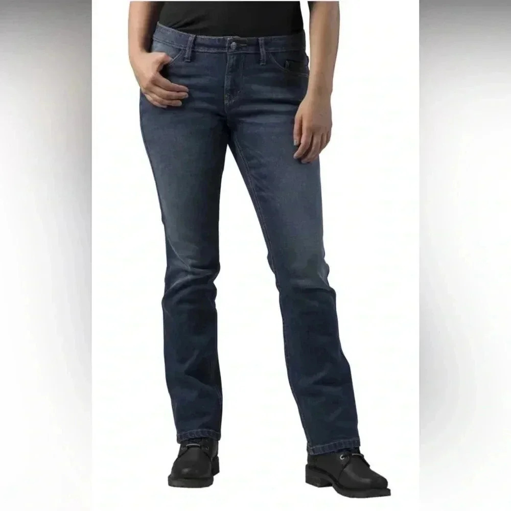 NWT Harley-DavidsonWomen's FXRG Armalith Denim Mid-Rise Jeans, Indigo 98268-19VW